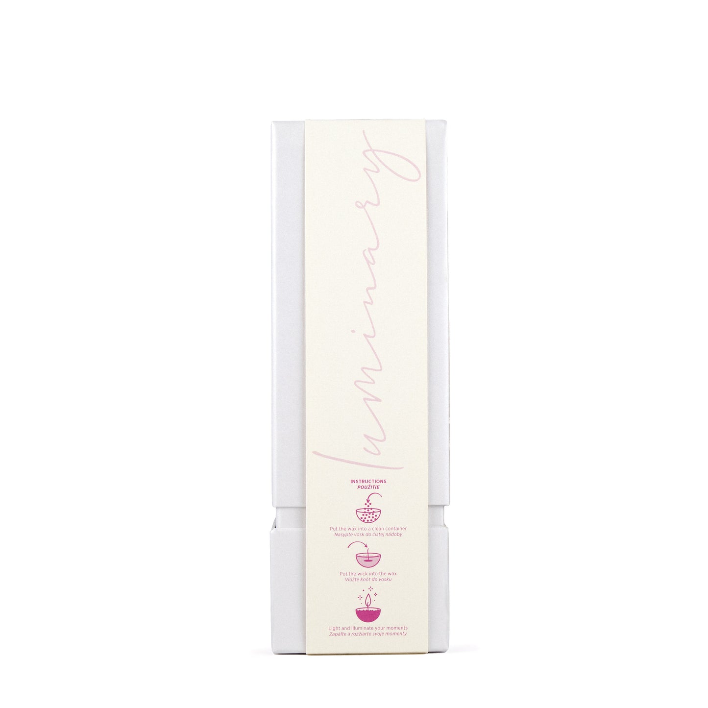 Kolekcia sviečok Luminary Candles ROSÉ, 100% prírodný perličkový vosk.