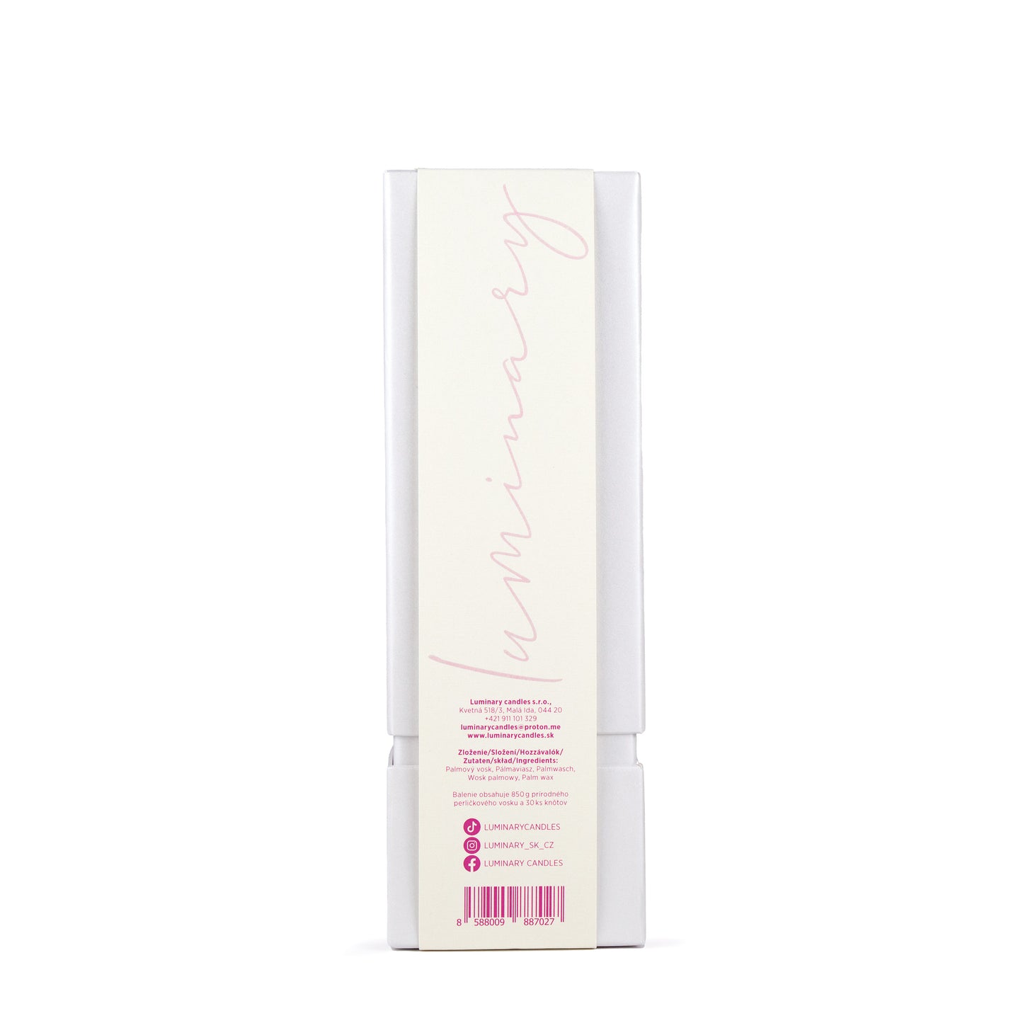 Kolekcia sviečok Luminary Candles ROSÉ, 100% prírodný perličkový vosk.