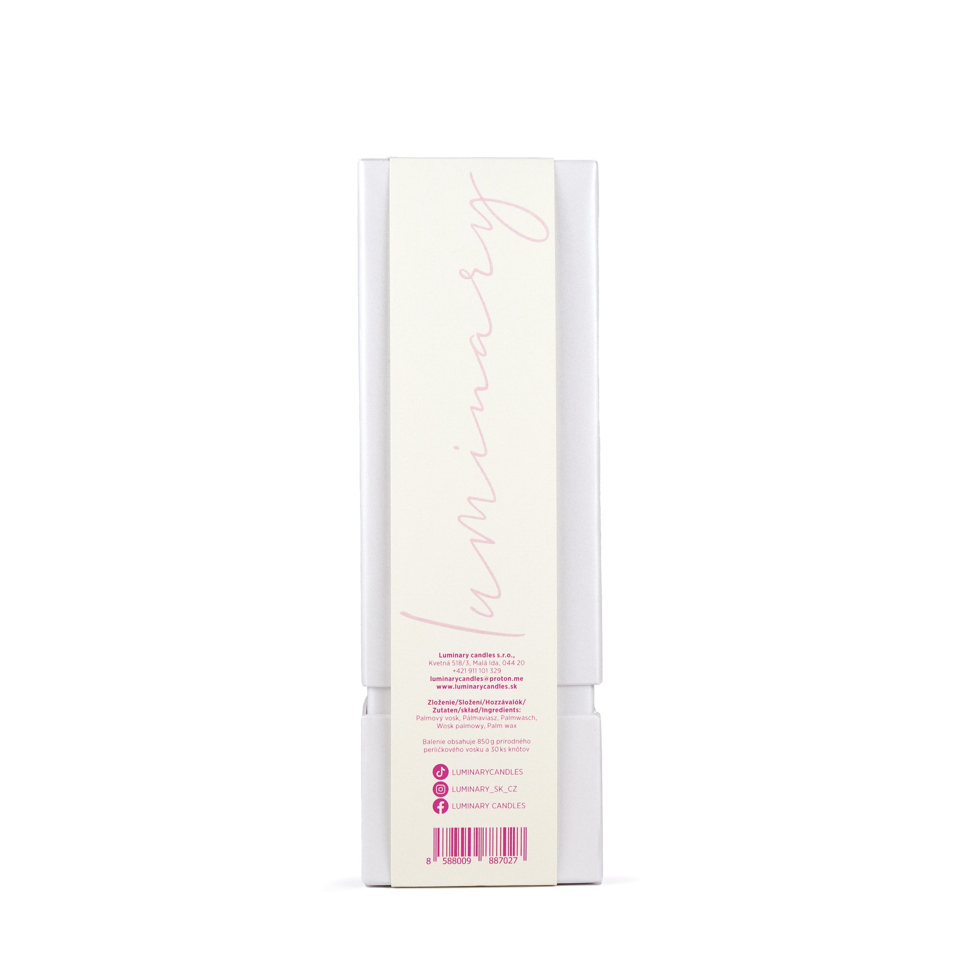 Kolekcia sviečok Luminary Candles ROSÉ, 100% prírodný perličkový vosk.