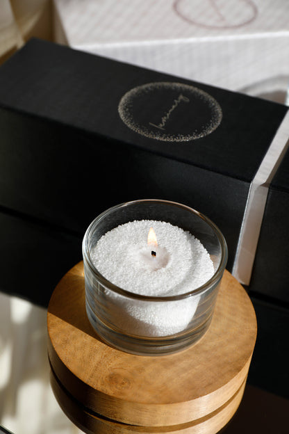 Exkluzívna darčeková sada Luminary Candles: Nadčasová grafitovo-biela elegancia pre váš domov