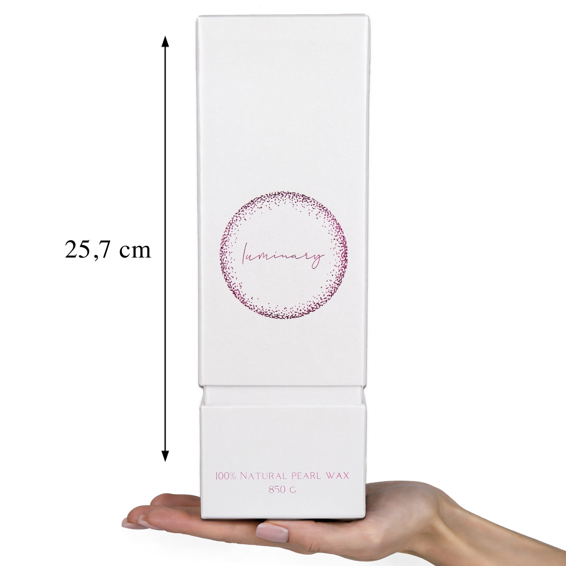 Kolekcia sviečok Luminary Candles ROSÉ, 100% prírodný perličkový vosk.Výška 25,7 cm