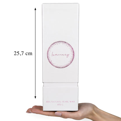 Kolekcia sviečok Luminary Candles ROSÉ, 100% prírodný perličkový vosk.Výška 25,7 cm