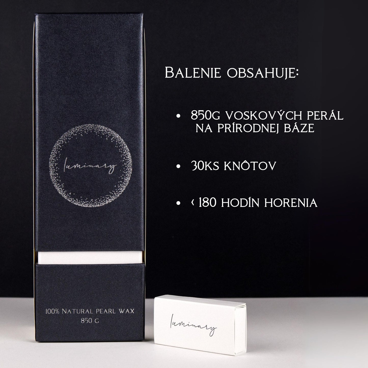 Exkluzívna darčeková sada Luminary Candles: Nadčasová grafitovo-biela elegancia pre váš domov