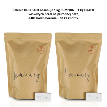 Luminary Candles Jesenný Duo Pack – 1 kg Pumpkin & 1 kg Grafit – LIMITOVANÁ EDÍCIA 🎃