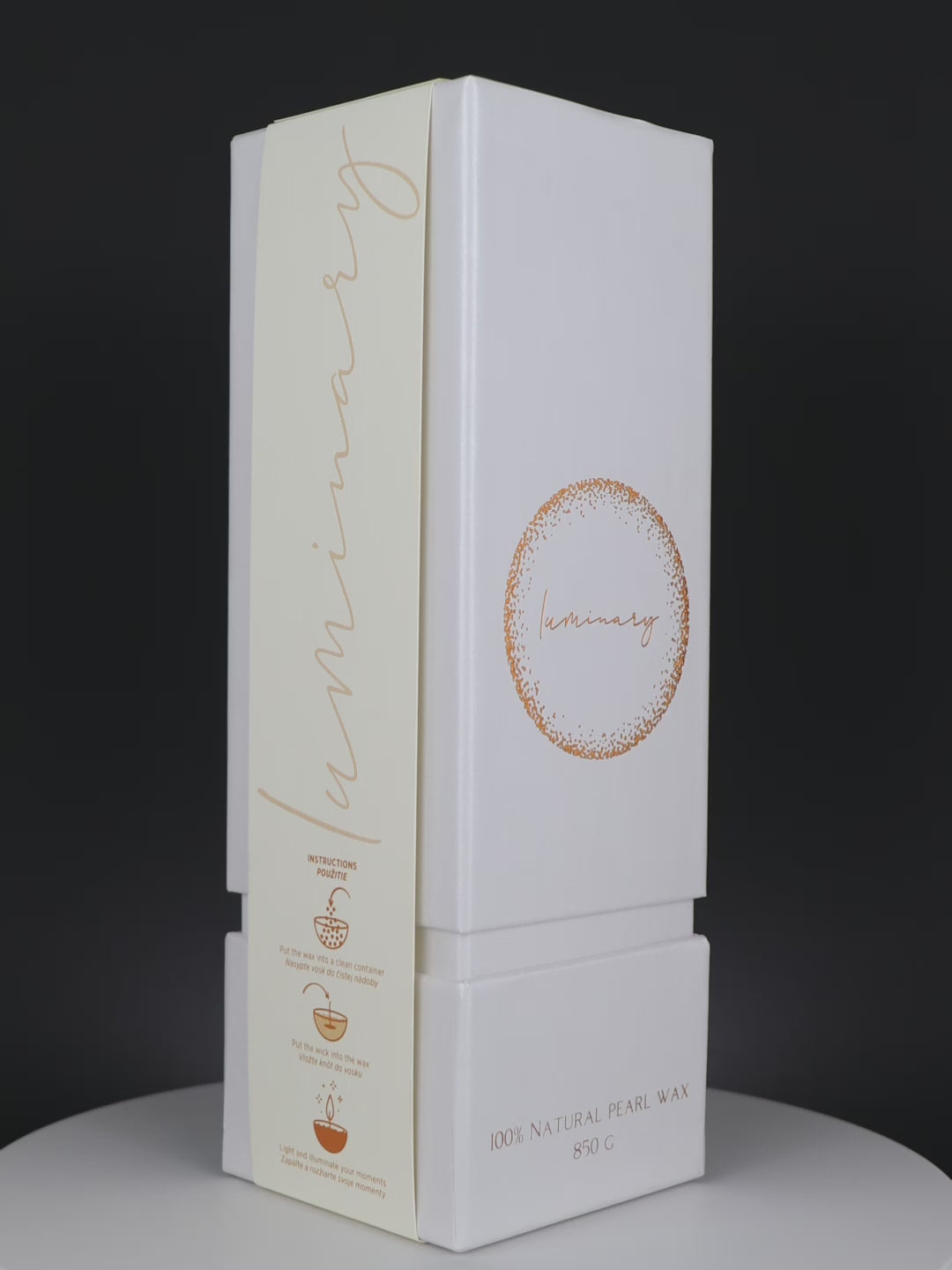 Kolekcia sviečok Luminary Candles GOLD, 100% prírodný perličkový vosk. Video produkt.