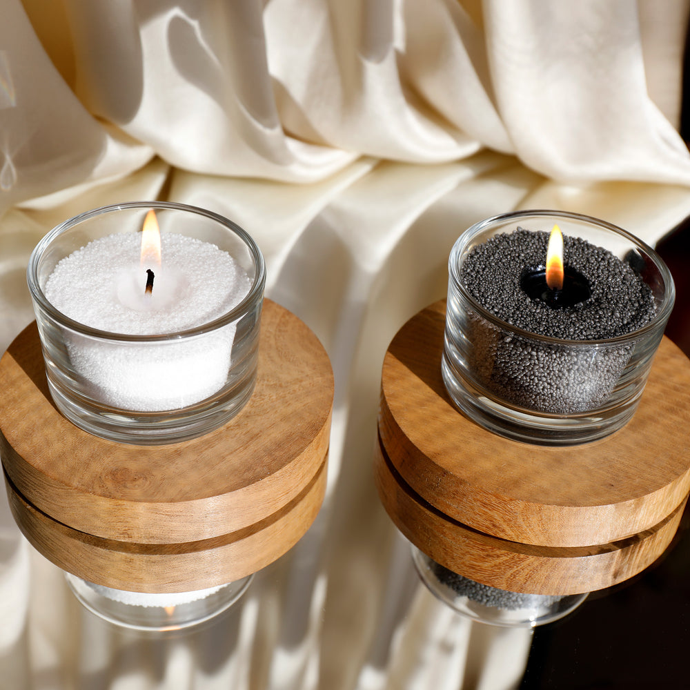 Exkluzívna darčeková sada Luminary Candles: Nadčasová grafitovo-biela elegancia pre váš domov