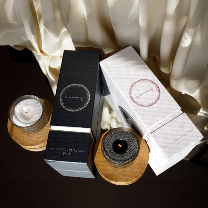 Exkluzívna darčeková sada Luminary Candles: Nadčasová grafitovo-biela elegancia pre váš domov